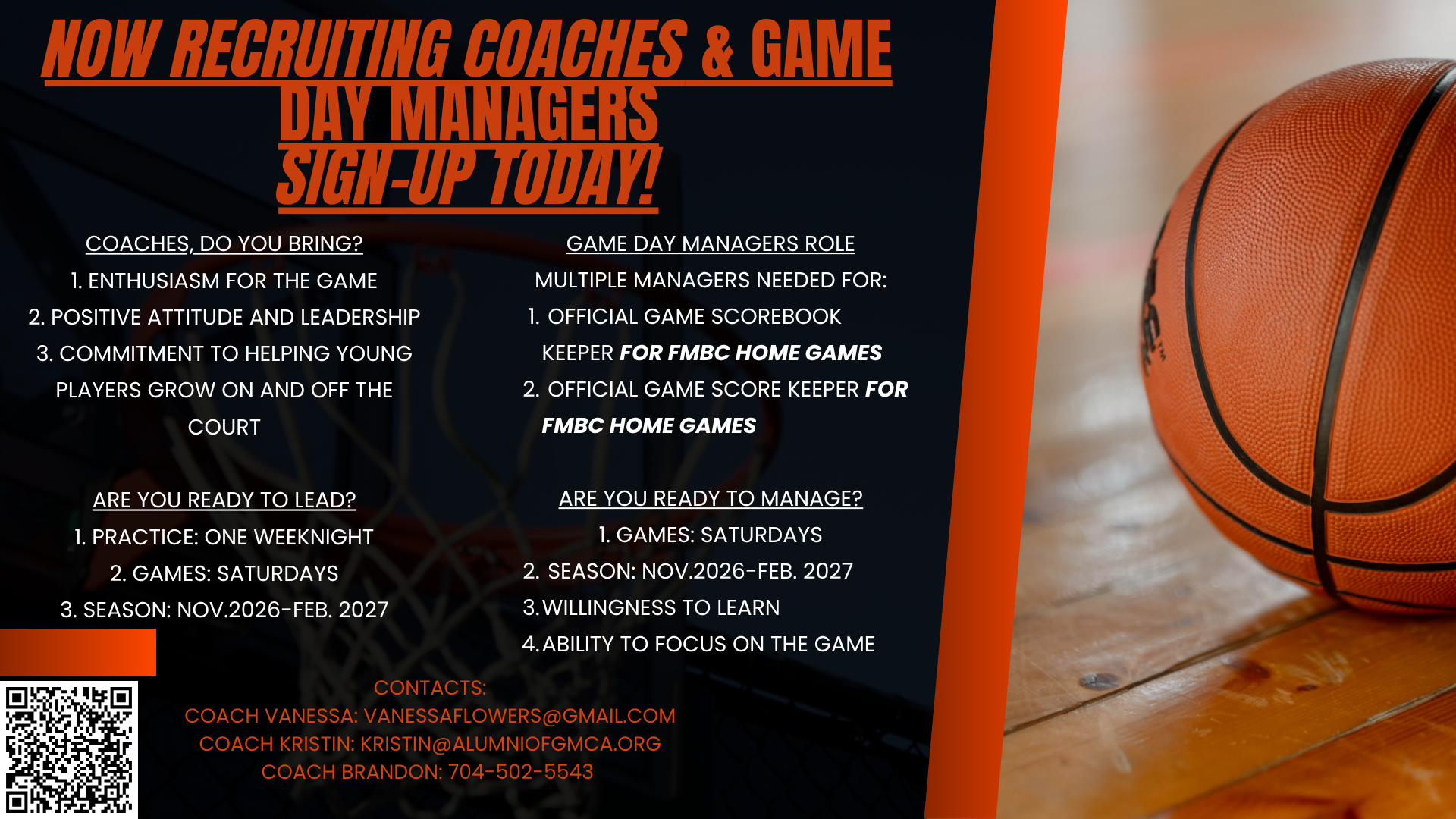 2026-2027 Winter Coaches and Managers